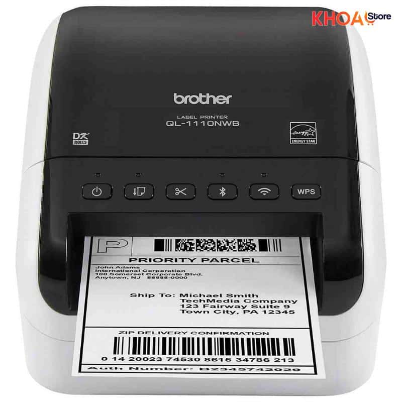 Máy Brother QL-1110NWB giúp bạn in mã thanh toán từ máy tính, điện thoại, ipad