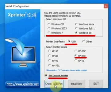 Máy in hoá đơn Xprinter K200U (USB) Hướng dẫn cài đặt driver máy in Xprinter K200U
